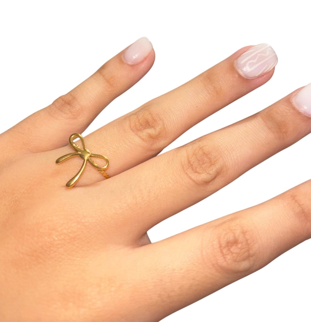 Hermoso anillo de lazo Ajustable